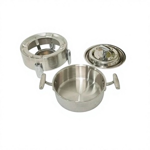 Calentador de alimentos de diseño fantástico, plato de frotamiento creativo de acero inoxidable, equipo de servicio de alimentos para suministros de Buffet de Hotel - Product Image 1