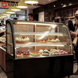 Commercial Floor Mount Cake Display Refrigeration Equipment <b>Air</b> Stainless Steel Electronic Temperature Control for French - Product Image 4