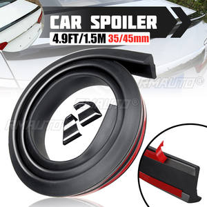 Universal 5D Rubber Tail Spoiler <b>DIY</b> Refit Spoiler 1.5M 35/45mmCar-Styling Exterior Rear Spoiler <b>Kit</b> Trunk Rear Roof Lip Spoiler - Product Image 1
