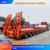 Semi-remorque à plateau bas de fabrication chinoise, fournie par le fabricant, pour le transport de matériel lourd