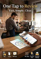 Mini-étiquette NFC personnalisable en PVC avec code QR pour téléphone, carte de visite électronique NTAG213/215 pour avis sur les réseaux sociaux