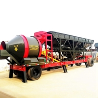 Centrale à béton mobile à tambour économique avec silo à ciment, la plus populaire sur le marché