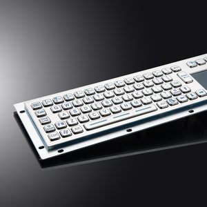 Công nghiệp cấp IP65 Bàn phím kim loại không thấm nước với đèn nền màu xanh và <span class=keywords><strong>Touchpad</strong></span> cho điều kiện khắc nghiệt - Product Image 4