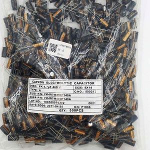 Manufacturer Direct FK4R7M400F140A 8*14 <b>Capacitors</b> Through-Hole Electrolytic <b>Capacitors</b> 4.7uF 20% 400V - Product Image 1
