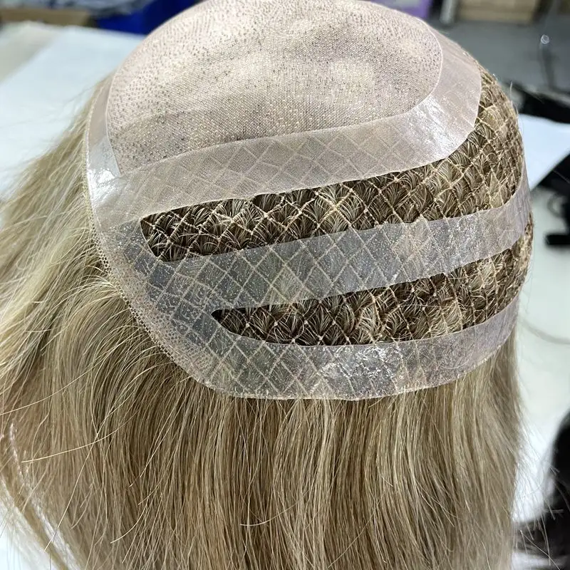 अनुकूलित balayage मोनो फीता मछली शुद्ध बाल टुकड़ा एकीकरण महिलाओं मानव बाल एकीकरण अव्वल प्रणाली