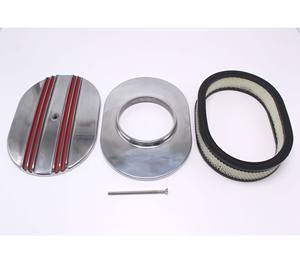 Billet Aluminio 12 ''X 2'' Red Center <span class=keywords><strong>Finn</strong></span> Air Cleaner para autos Nuevos y usados Empaquetado en bolsa para Abarth VA1891 - Product Image 1