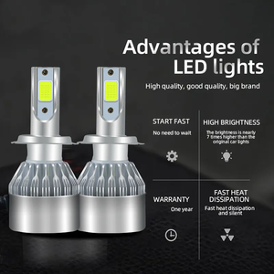 หลอดไฟหน้ารถยนต์ LED กำลังสูง 15W 4000LM พร้อมระบบระบายความร้อนเร็วและกระจายความร้อน รุ่นใหม่ 12V C6 สำหรับรถบรรทุก/SUV/รถเก๋ง - Product Image 4