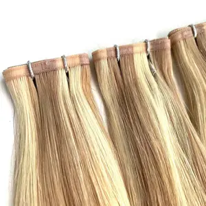 Extensions de cheveux de trame plate Remy Tissage humain brésilien