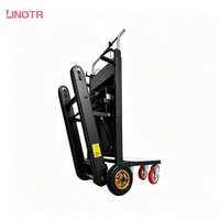 Chariot d'escalier électrique pliable en acier à quatre roues avec capacité de charge de 400 kg, modèle LP-400, garantie 1 an