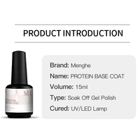 MH nouveaux produits idée 2023 salon de pédicure professionnel magasin de fournitures d'ongles utiliser protéine réparation couche de base gel vernis