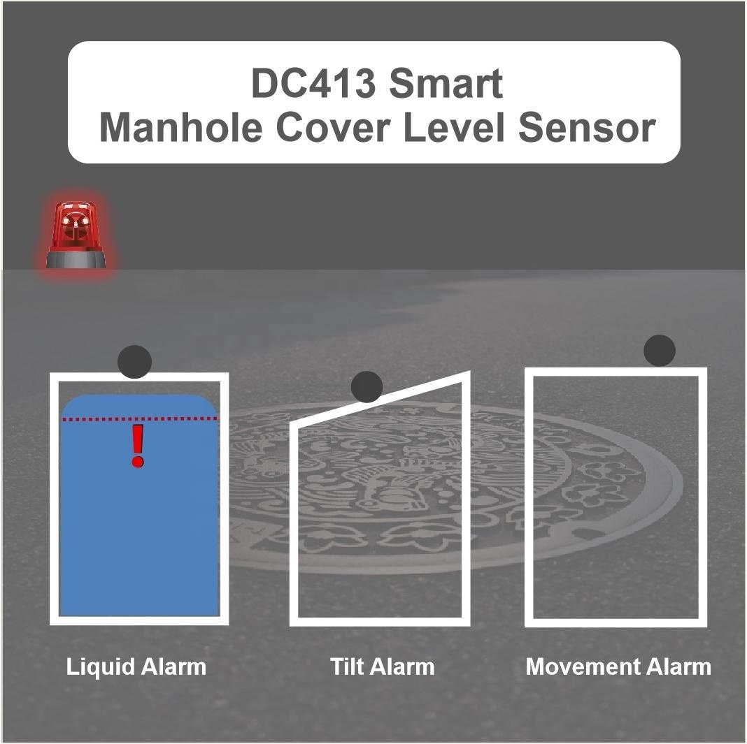 Smart Manhole Cover Sensor Level - Ultrasonic IP68 IoT