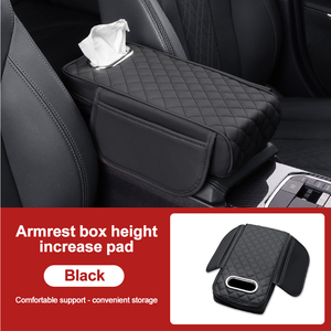 Coussin d'accoudoir universel pour voiture avec support de coude pour console centrale et rangement pour mouchoirs, protection de matelas d'accoudoir automobile - Product Image 2