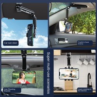 Support de téléphone pour voiture Support de navigation pour voiture Support de téléphone universel à vue directe pour voiture Support multifonctionnel pour pare-soleil