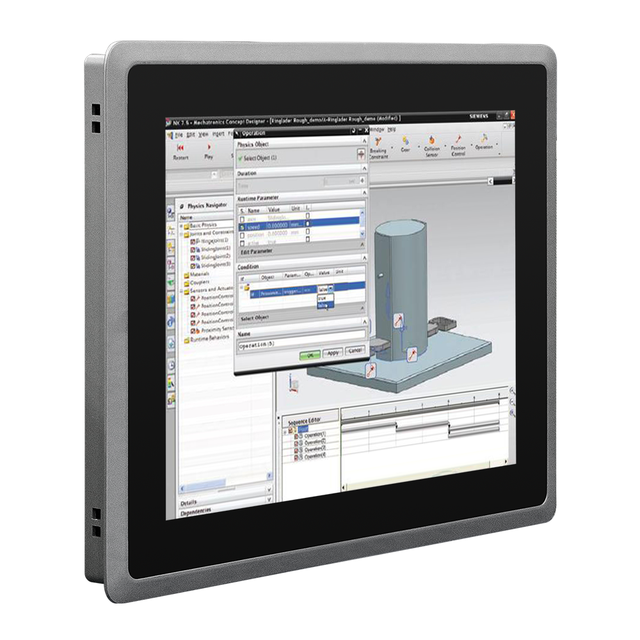 All-In-One 10.4 Inch Industrial Control Computer with Dual Gigabit Port RJ45 Industrial Touch Screen Panel in Stock