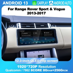 Autoradio Navihua avec écran rabattable de 12,3 pouces, navigation GPS, divertissement multimédia pour Range Rover Sport L494, unité principale Carplay - Product Image 5