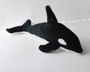 Peluche géante <span class=keywords><strong>de</strong></span> baleine orca réaliste, jouet en peluche <span class=keywords><strong>de</strong></span> requin noir, animaux marins en peluche - Product Image 4