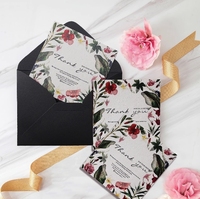 Enveloppe d'invitation professionnelle personnalisée en carton noir haut de gamme avec logo personnalisable, étiquettes d'emballage premium