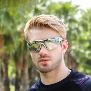 Lunettes de soleil UV400, monture PC, demi-cercle, rectangulaires, verres de classe 2, mode pour hommes, sports de plein air, cyclisme - Product Image 2