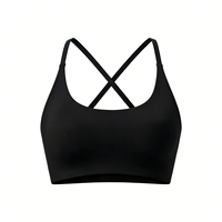 Damen Cloud Soft Leichter Atmungsaktiver U-Ausschnitt Yoga Sport-BH Vierwege-Stretch Naked Feel Workout Cami Pilates Gym Alltag