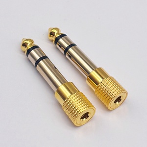 Mạ Vàng 6.35 Nam để 3.5 Nữ âm thanh adapter 6.3 nữ để 3.5 nam Microphone chuyển đổi điện tử phích cắm & ổ cắm - Product Image 3