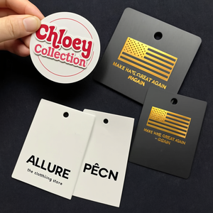 Bay nhãn Lá May thẻ biểu tượng tùy chỉnh <span class=keywords><strong>TAG</strong></span> Đu Trắng vé vàng lá dập logo treo <span class=keywords><strong>Tag</strong></span> cho quần jean và quần áo - Product Image 6