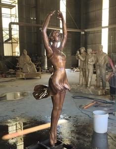 Jardín al aire libre personalizado bronce arte <span class=keywords><strong>Sexy</strong></span> bailando señora cascada figura Cuerpo Femenino agua escultura jardín estatua humana fuentes - Product Image 6