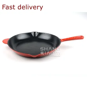 Egg Frying Pan Kitchen Cookware Steak Fry Pans Colorful Enamel Cast Iron Frying Skillet Pan