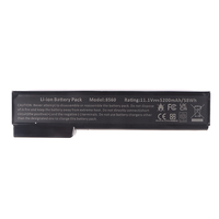 Batterie rechargeable pour ordinateur portable 11.1V 5200mAh 6 cellules Li-ion amovible pour HP EliteBook 8460p 8560p