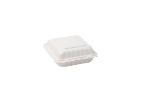 Offre Spéciale – Boîte à repas jetable articulée 8x8 pouces à 3 compartiments pour plats à emporter, idéale pour burgers et autres plats rapides - Product Image 5