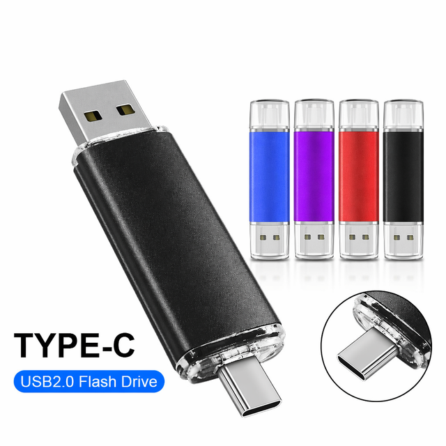 RapiData 2-in-1 Type-C OTG USB Flash Drive 3.1 High Speed 64/128/256GB Pendrive for Phone Tablet PC
