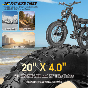 Juego de 20 neumáticos de bicicleta de 4.0 con cámaras de aire para bicicletas todoterreno y bicicletas de nieve - Product Image 5