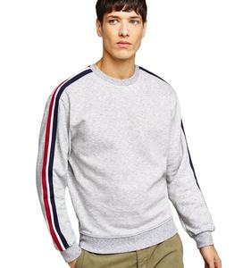 Custom Hot Selling <b>Grey</b> Taping <b>Men</b> <b>Sweatshirt</b> Custom Logo Printed O-Neck Wholesale Printed Rib For <b>Men</b> <b>Sweatshirt</b> - Product Image 1