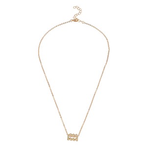 Collar con colgante de plata de cadena de eslabones de aleación geométrica de moda para mujer de estilo Vintage chapado en oro en estilo de cuerda de boda de moda - Product Image 1