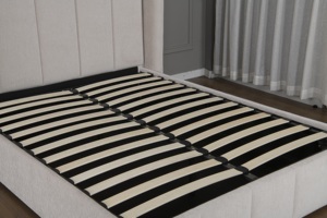 Willsoon bọc giường lưu trữ thủy lực với đầu giường chần dọc cao, giường nền tảng mềm hiện đại với lưu trữ nâng lên - Product Image 5