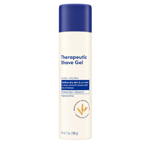 Gel à raser <span class=keywords><strong>Aveeno</strong></span> avec prébiotiques à l'avoine et vitamine E, sans parfum, pour peaux normales à sèches, prévient les boutons de rasoir et les irritations - Product Image 1