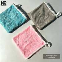 Serviette en microfibre gaufrée 400 GSM, ultra douce, super absorbante, séchage rapide, suspendable, personnalisable avec marque et logo, vente en gros