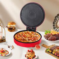 Plaques et poêles électriques pour faire des crêpes, plaque à pizza électrique pour la maison, revêtement antiadhésif double face