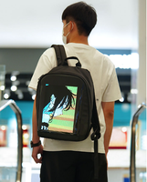 Mochila LED al por mayor, puerto de carga USB y bloqueo antirrobo, mochila de viaje luminosa de dibujos animados, mochila escolar