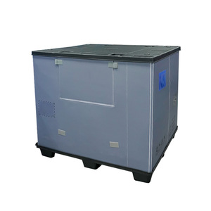 Conteneur logistique pliable en plastique, grande capacité, étanche, avec panneaux alvéolés, cage de stockage - Product Image 1