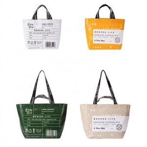 Bolsas de Compras Reutilizables de Nailon con Logotipo, Fabricante de Bolsas de Mano Tejidas de PP Laminado Reciclado - Product Image 1