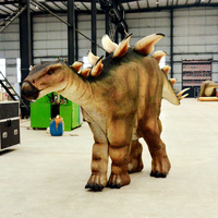 Twee-persoons Stegosaurus dinosauruskostuum met verborgen poten, lichtgewicht, flexibel, op maat gemaakt, maat 5, geluidseffecten, binnen/buiten, tuin