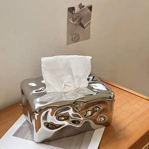 Creative Waterproof Ceramic <b>Tissue</b> <b>Box</b> with Removable Paper Handmade Modern Simple Design for Hotel & Restaurant Use - Product Image 3