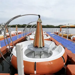 Esporte lazer elétrico 10-12 pessoa churrasco donut barco para diversões água parque bbq donut barco