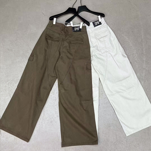 Pantaloni <span class=keywords><strong>Cargo</strong></span> da Uomo OEM, Stile Vintage Distressed, Gamba Dritta Larga, Effetto Lavato, Vendita all'Ingrosso - Product Image 2