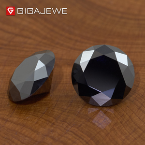 GIGAJEWE-diamante moissanita suelto de corte redondo para fabricación de joyas, color negro - Product Image 3