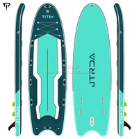 JTRDA Méga SUP gonflable de 18 pi à double couche pour plusieurs personnes, super grande taille, bateau dragon, SUP d'équipe, énorme sup
