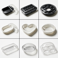 Op maat gemaakte voedselveilige PET blisterverpakking voor cake, bessen, sushi & gebak met deksel, multi-compartiment voedselpresentatieverpakking