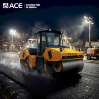 Rouleau compresseur vibrant tandem 8 tonnes à double tambour pour asphalte ATC208 pour la construction routière