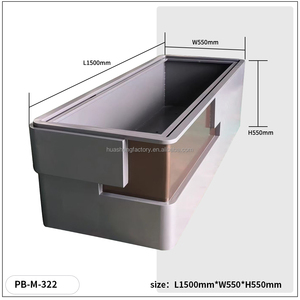 प्लांटर बर्तन पौधे बॉक्स वाणिज्यिक सजावट फूल के बर्तन स्टेनलेस स्टील धातु प्लांटर आउटडोर आयताकार पाउडर लेपित प्लांटर्स - Product Image 6