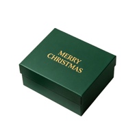 Boîte cadeau de Noël personnalisée avec insert en mousse et fermeture magnétique pour la présentation de bijoux et d'accessoires de marque